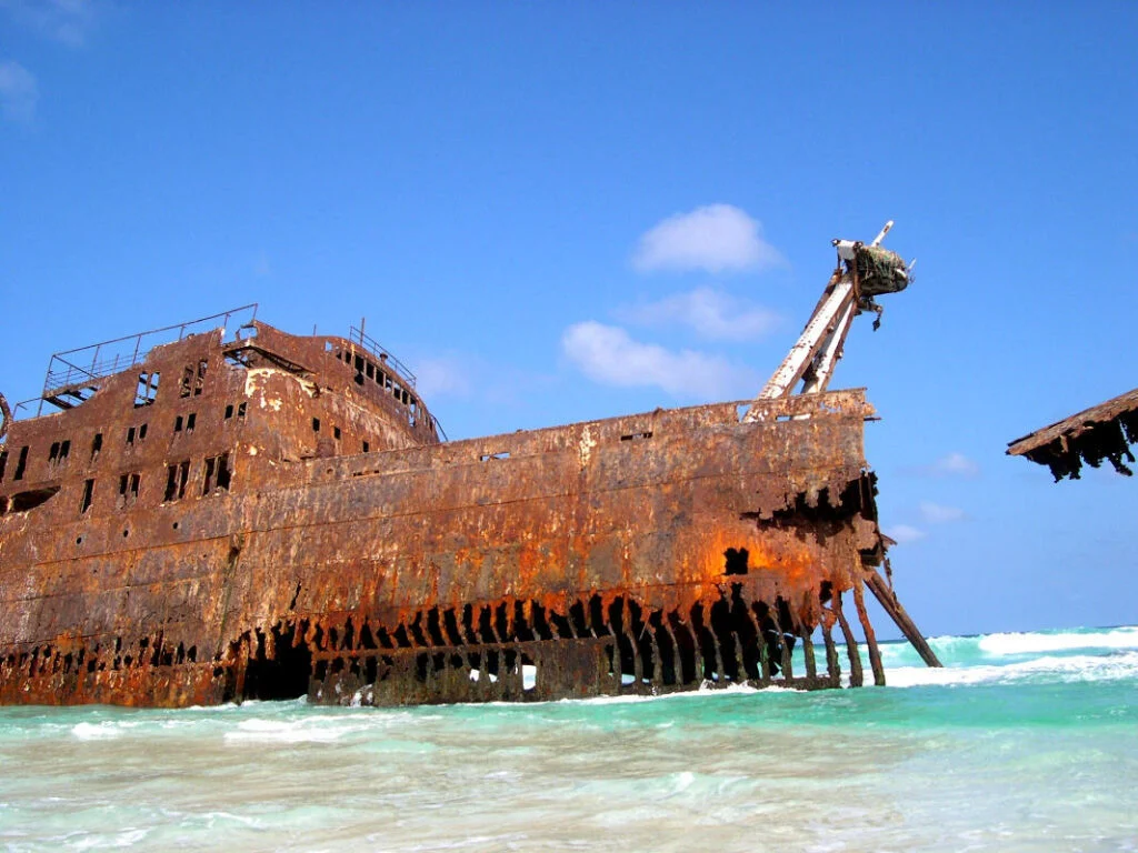 Il relitto della Cabo Santa Maria sulla costa nord di Boa Vista