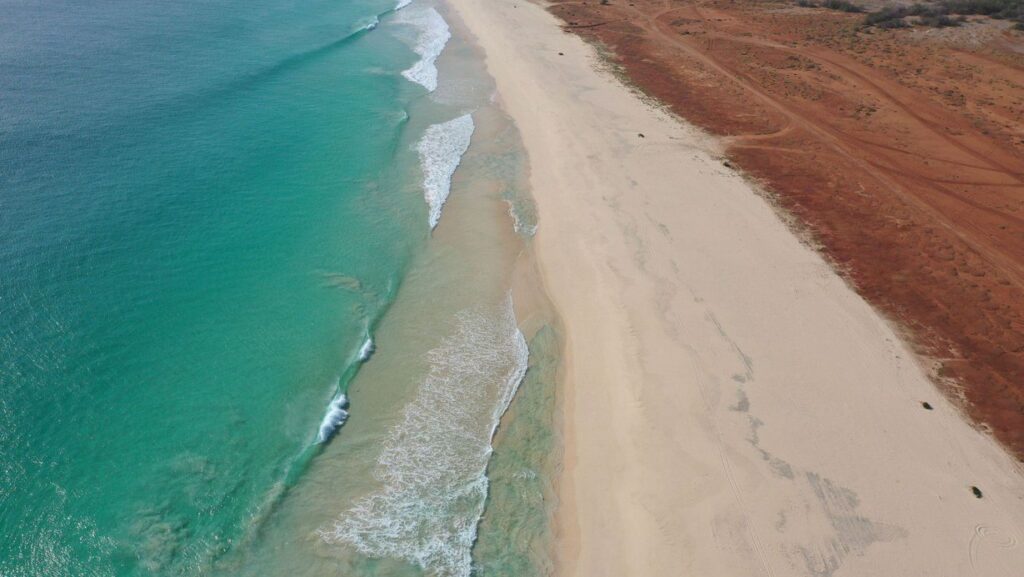 La costa di Boa Vista vista dall'alto